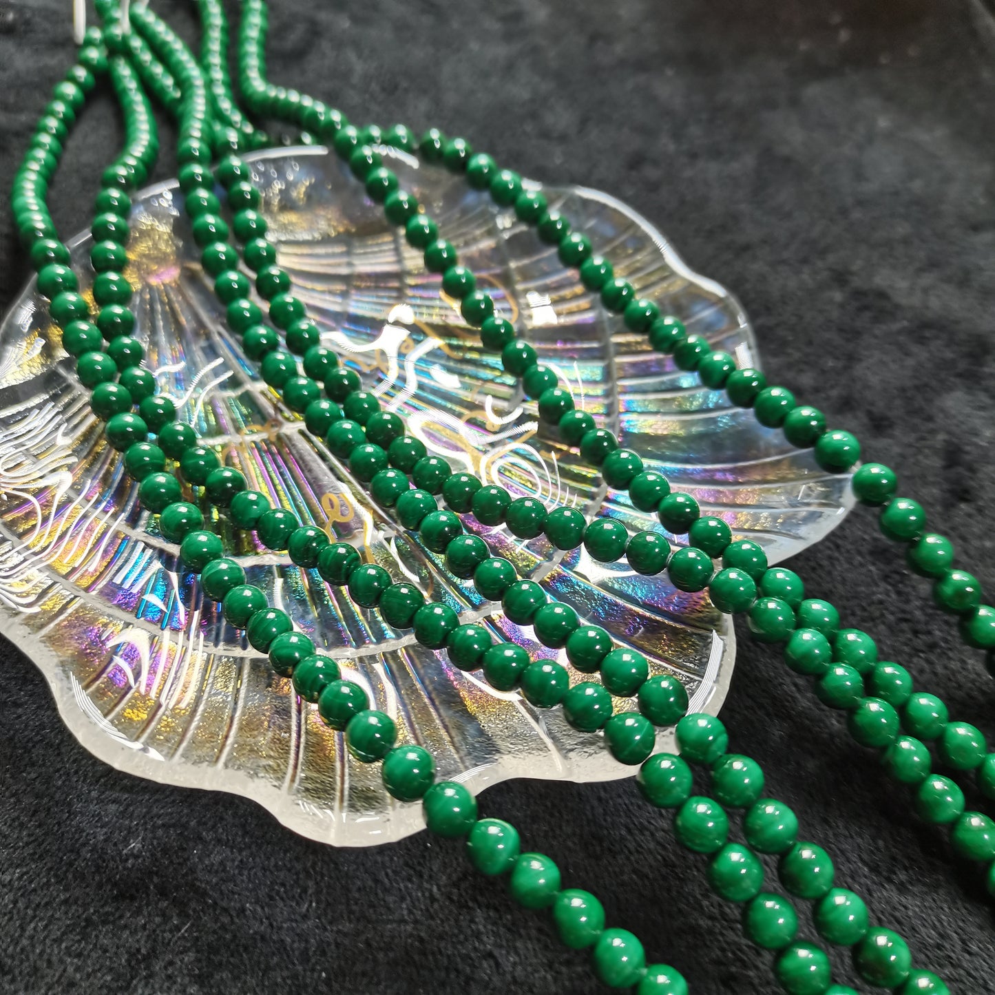 【C029】Malachite(6mm)-High Quality Natural Crystal Beads
