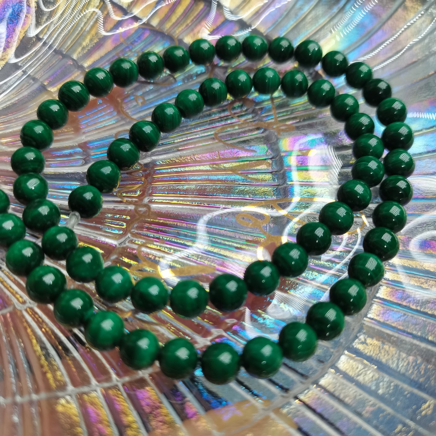 【C029】Malachite(6mm)-High Quality Natural Crystal Beads