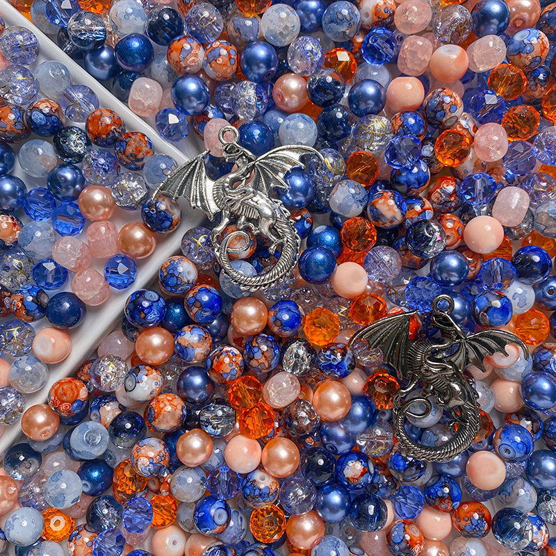 【A553】Sapphire Dragon 2.0 - High quality glass beads(pack on live)
