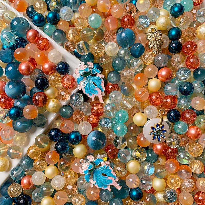 【A452】Salmon Run!- High quality glass beads(pack on live)