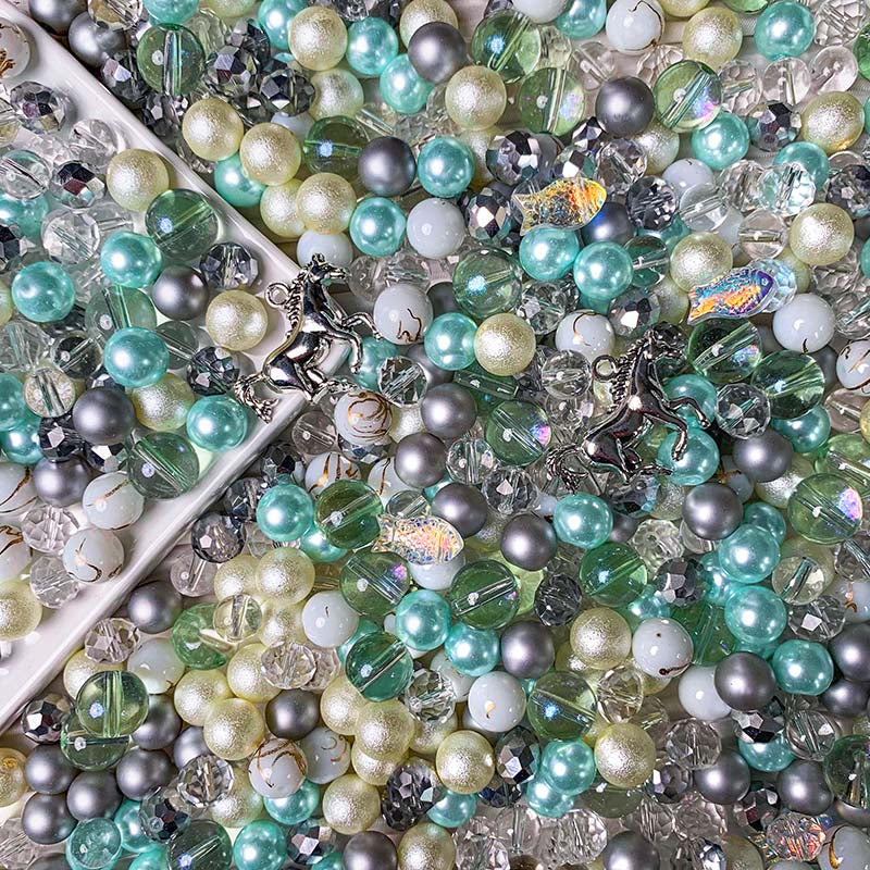 【A682】Sea Breeze - High quality glass beads (pack on live)