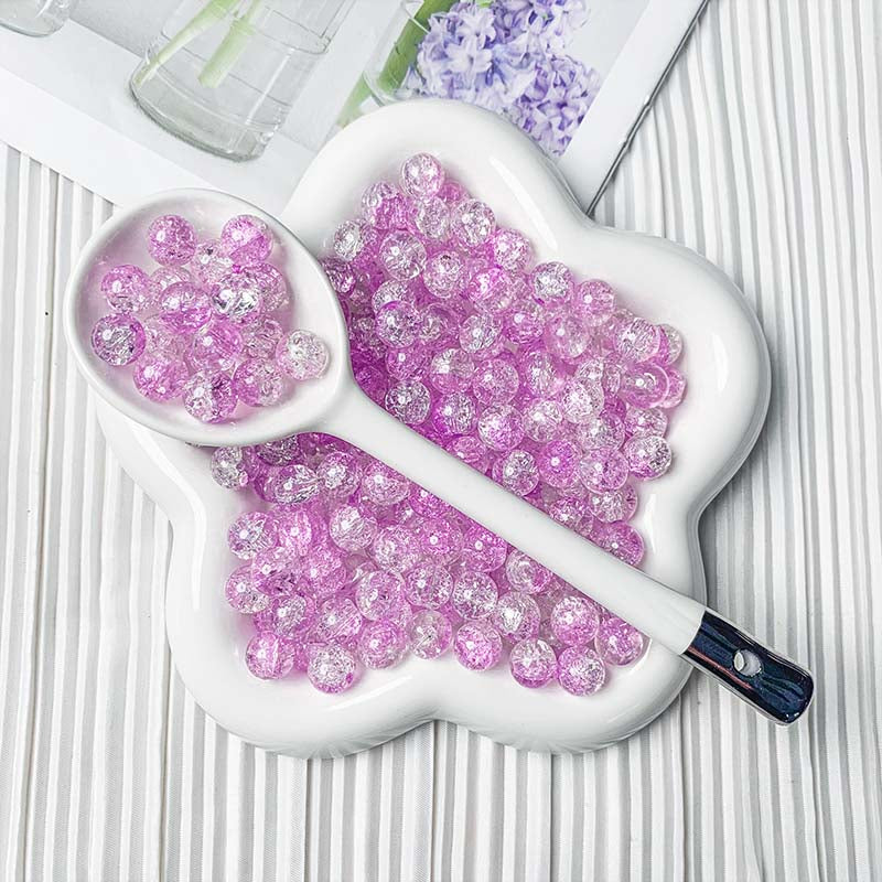 【H066】10mm Violet Beads - High quality glass beads