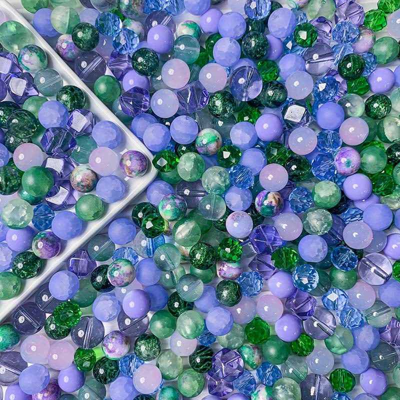 【A558】Midnight Lily - High quality glass beads(pack on live)