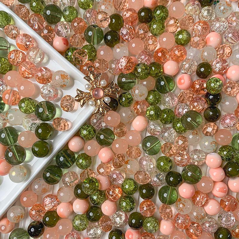 【A593】Peachy Keen - High quality glass beads(pack on live)