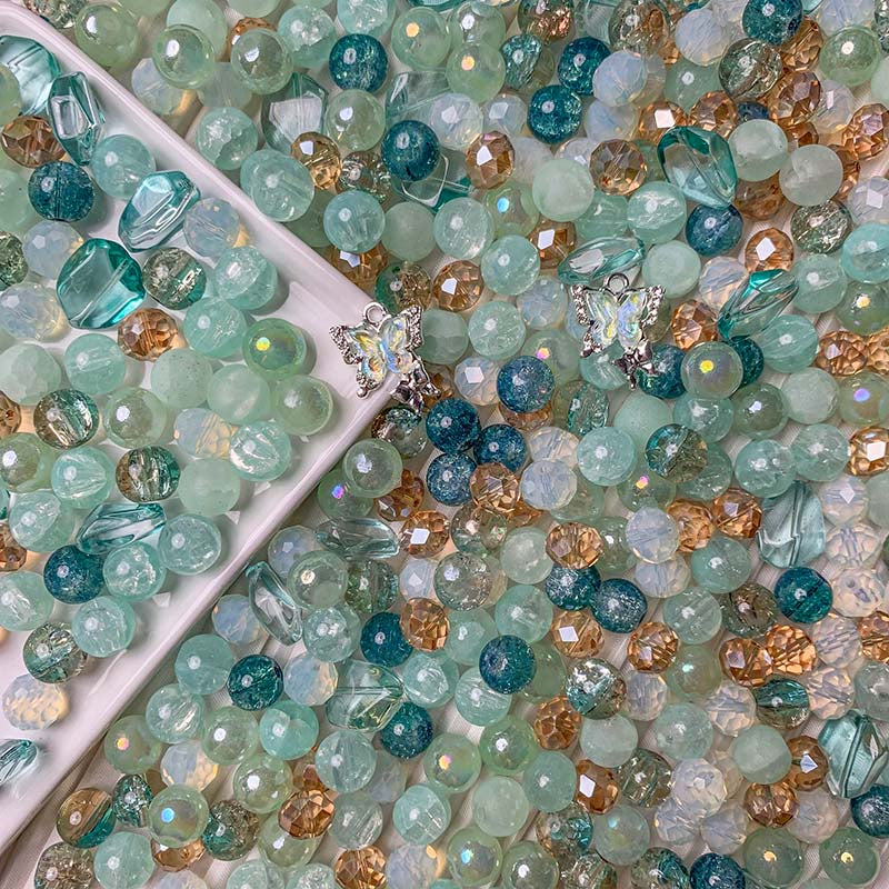 【A596】Cool Breeze - High quality glass beads(pack on live)
