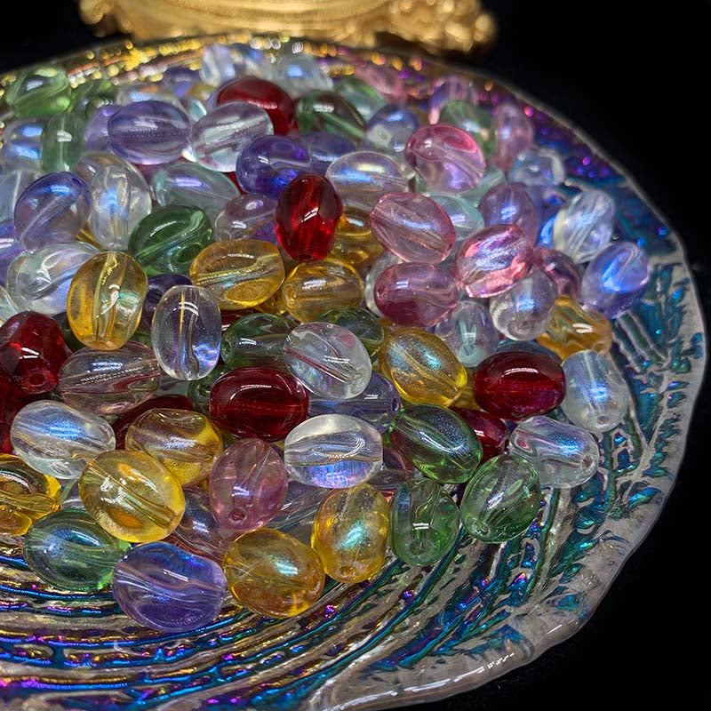 【A606】Twisted Beans - High quality glass beads(pack on live)