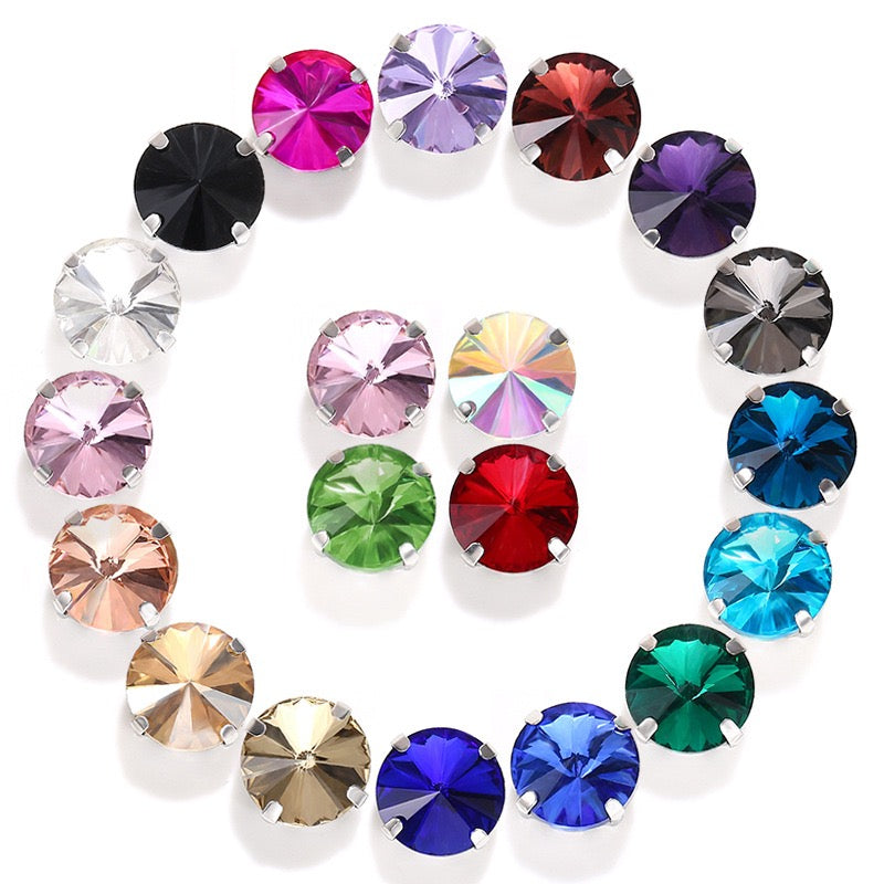 【A609】Round Glass Diamond - High quality glass beads(pack on live)