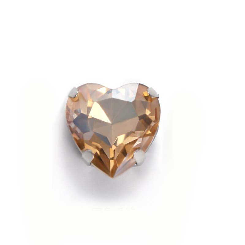【A612】Heart Glass Diamond - High quality glass beads(pack on live)
