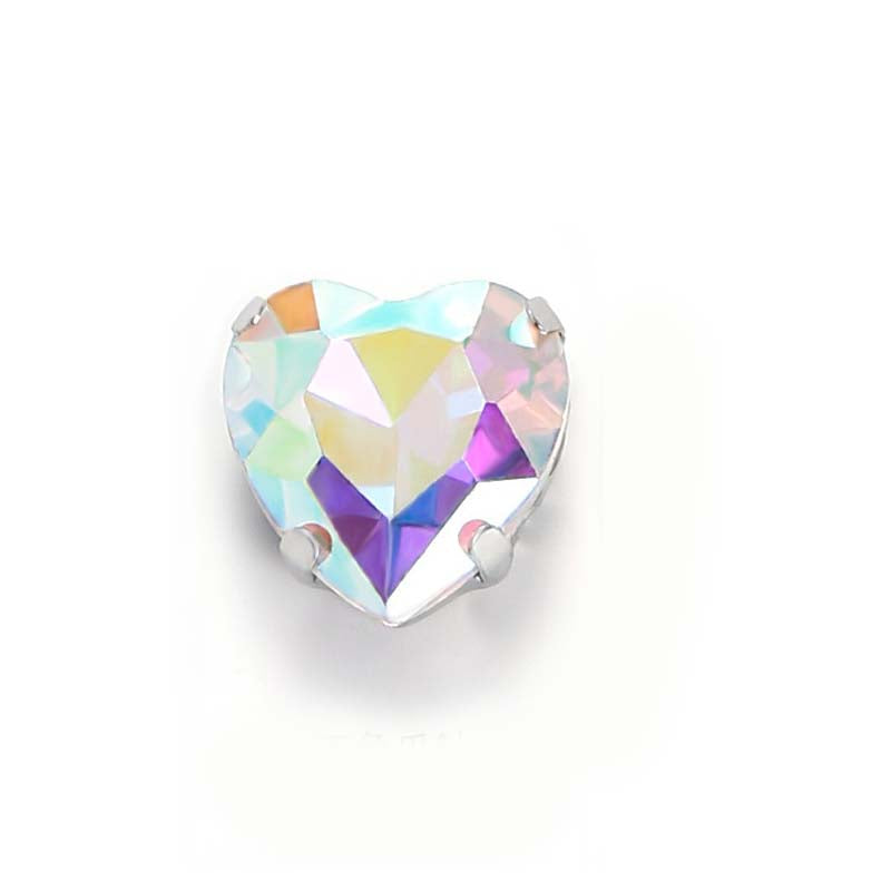 【A612】Heart Glass Diamond - High quality glass beads(pack on live)