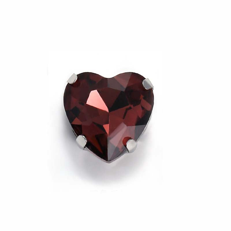 【A612】Heart Glass Diamond - High quality glass beads(pack on live)