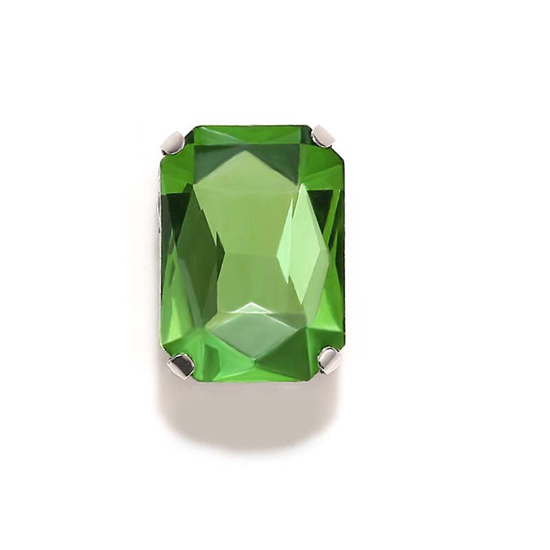 【A615】 Rectangle Glass Diamond - High quality glass beads(pack on live)