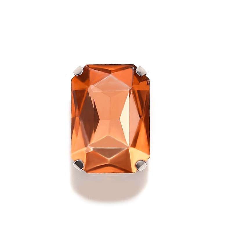【A615】 Rectangle Glass Diamond - High quality glass beads(pack on live)
