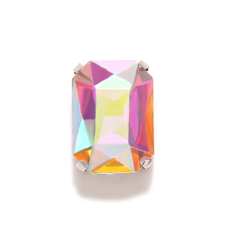 【A615】 Rectangle Glass Diamond - High quality glass beads(pack on live)