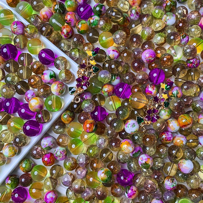 【A625】Orchid Garden - High quality glass beads(pack on live)