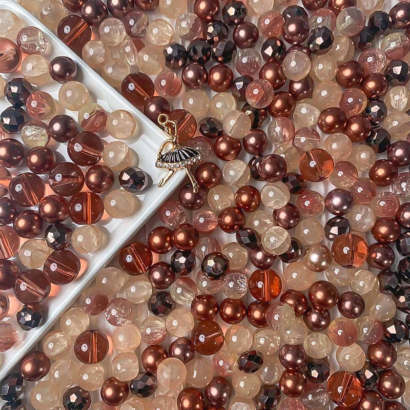 【A627】Coffee Break - High quality glass beads(pack on live)
