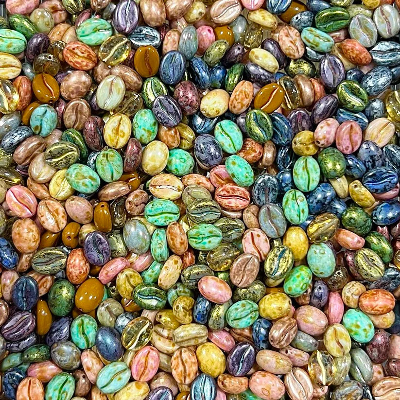 【A659】Czech Glass Coffee Beans