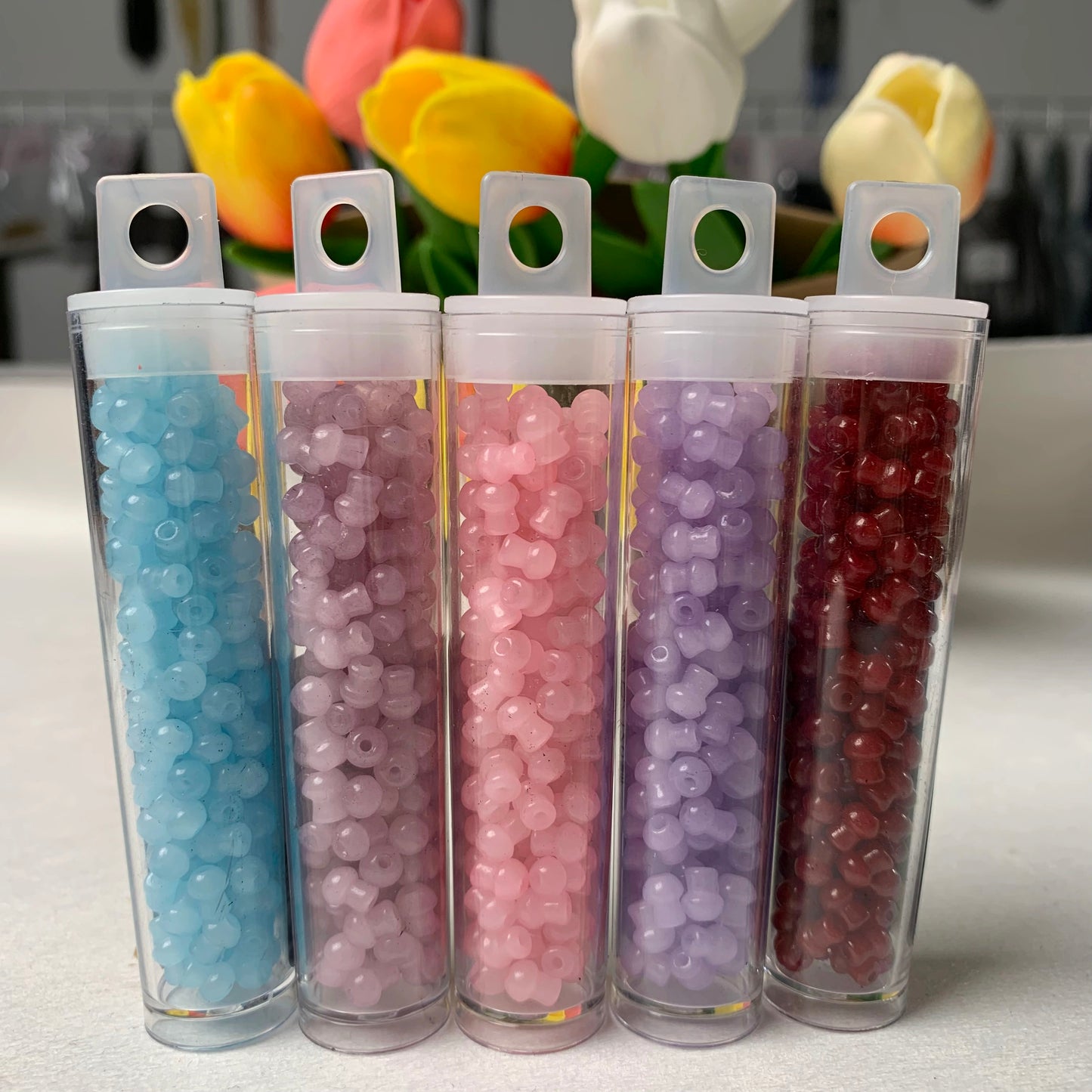 【S226】4*6mm Mini Mushroom - High Quality Glass Beads