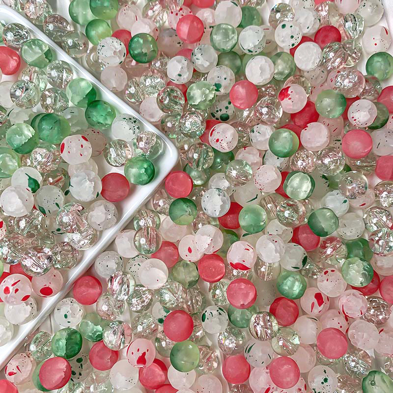 【A645】Frosted Watermelon - High quality glass beads(pack on live)