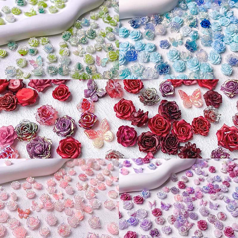 【P318】Soft Flowers - High Quality Charms