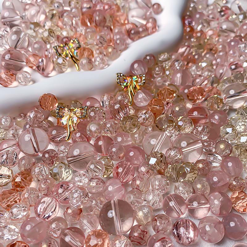 【A653】Rose Perfume - High quality glass beads(pack on live)
