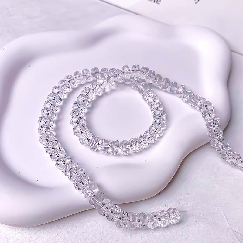 【A657】K9 Faceted Rondelle Glass Beads - High quality glass beads(pack on live)