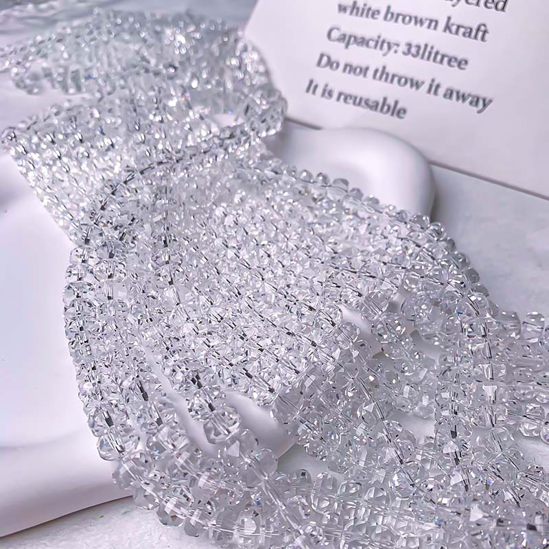 【A657】K9 Faceted Rondelle Glass Beads - High quality glass beads(pack on live)