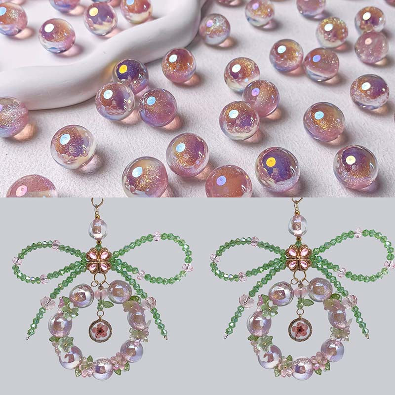 【A658】Rosy Starburst - High quality glass beads (pack on live)