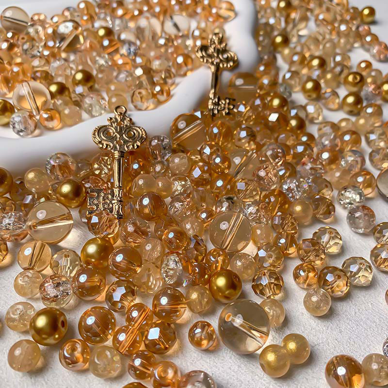 【A664】Unlock the Castle - High quality glass beads (pack on live)
