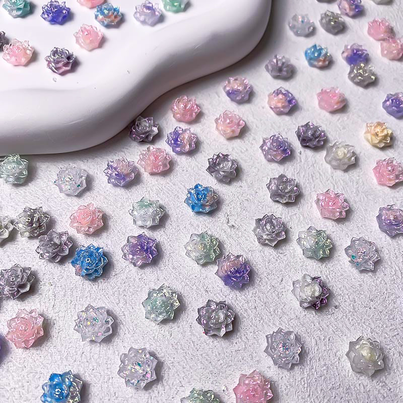 【P318】Soft Flowers - High Quality Charms
