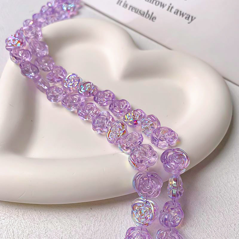 【M048】14mm Aurora Flower Beads String