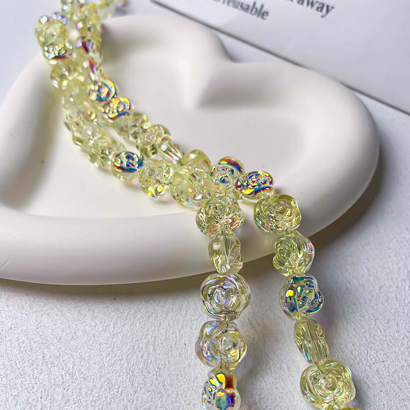 【M048】14mm Aurora Flower Beads String