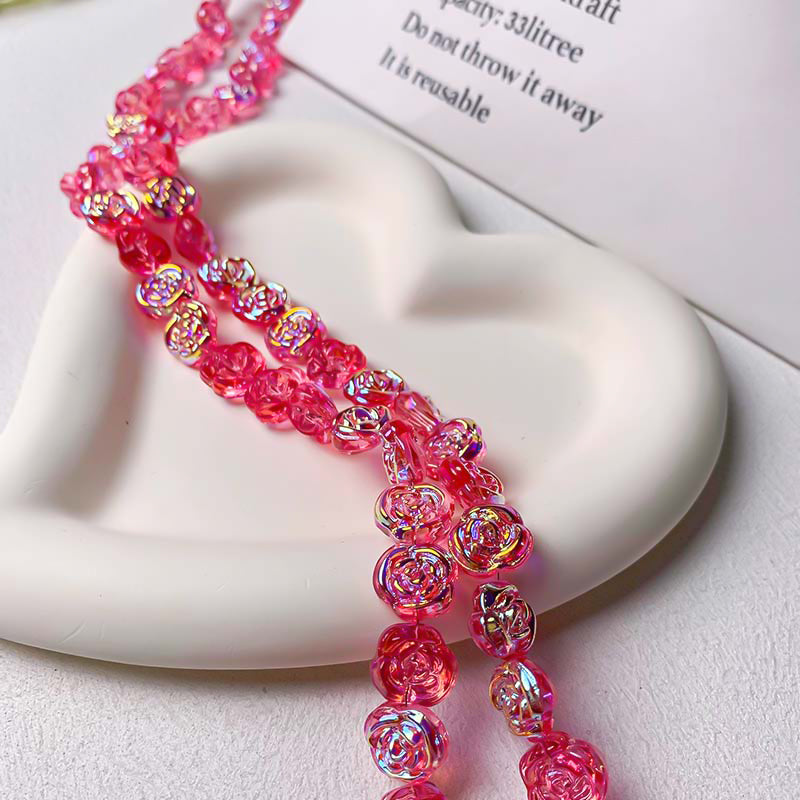 【M048】14mm Aurora Flower Beads String