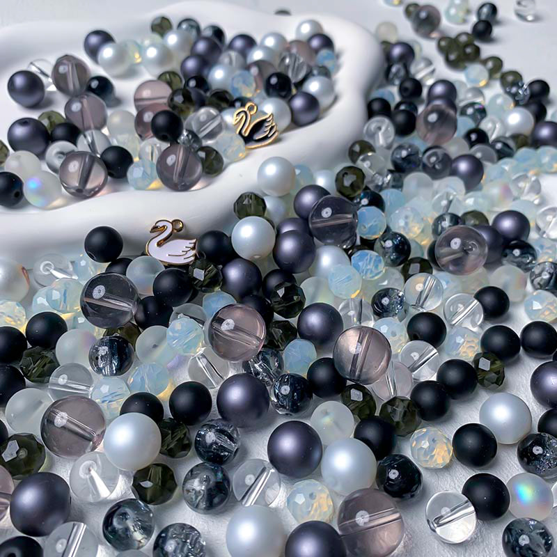 【A670】Swan Song - High quality glass beads (pack on live)