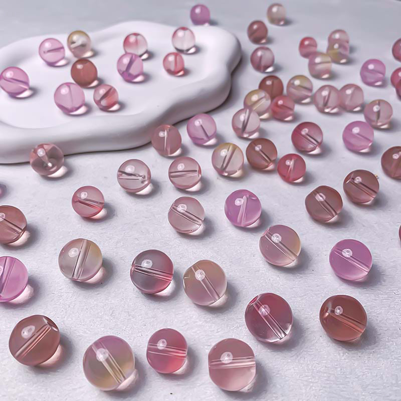 【A681】Rosewater Bubbles - High quality glass beads (pack on live)