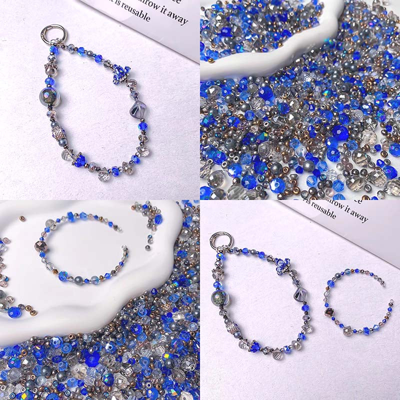 【A686】Sapphire Galaxy - High quality glass beads (pack on live)