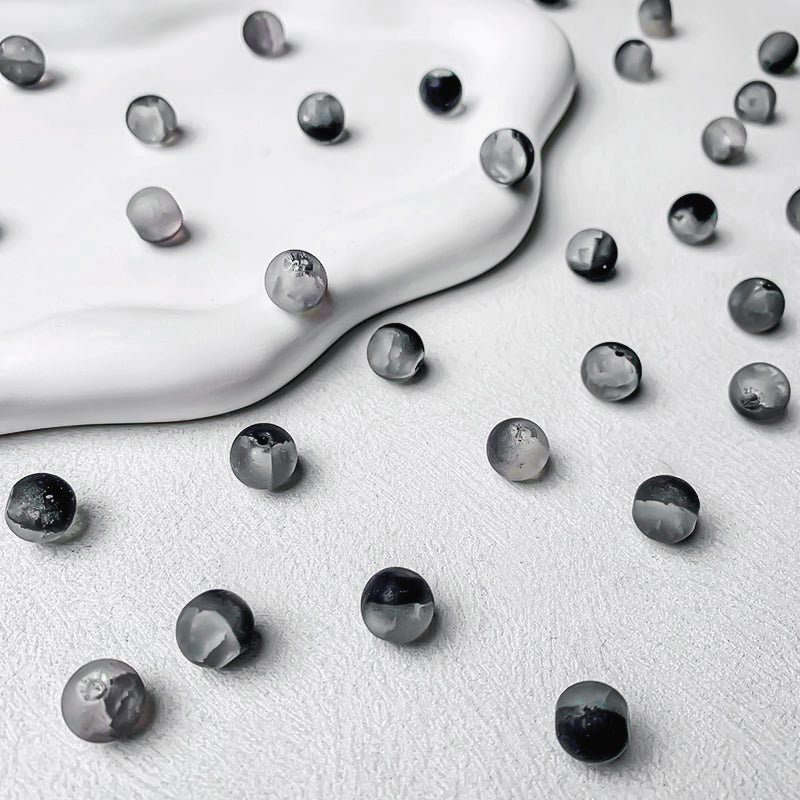 【A698】Frosted Glass Beads - High quality glass beads (pack on live)