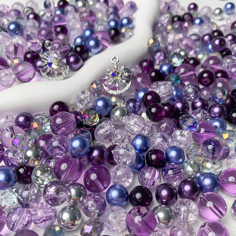 【A727】Violet Storm - High quality glass beads (pack on live)