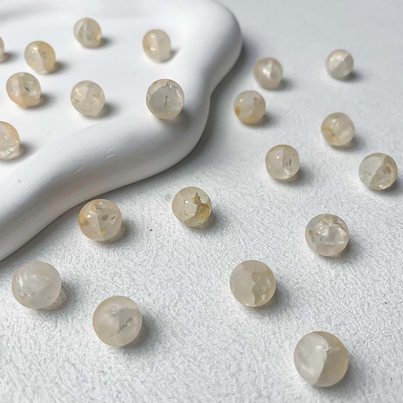 【A698】Frosted Glass Beads - High quality glass beads (pack on live)