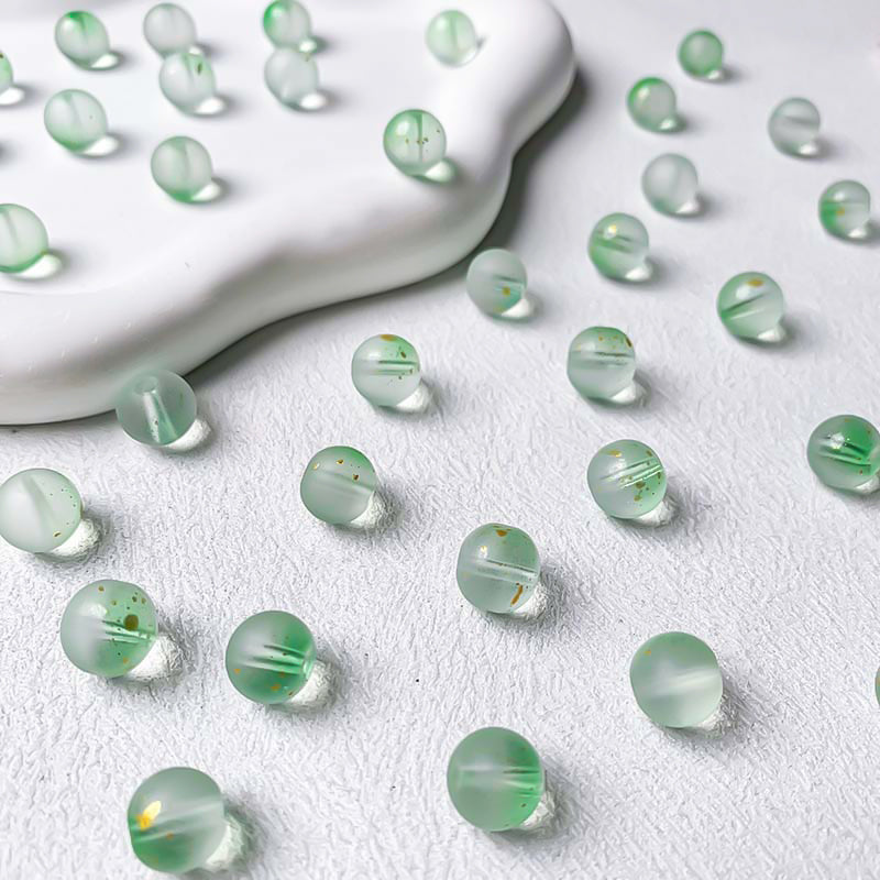 【A698】Frosted Glass Beads - High quality glass beads (pack on live)