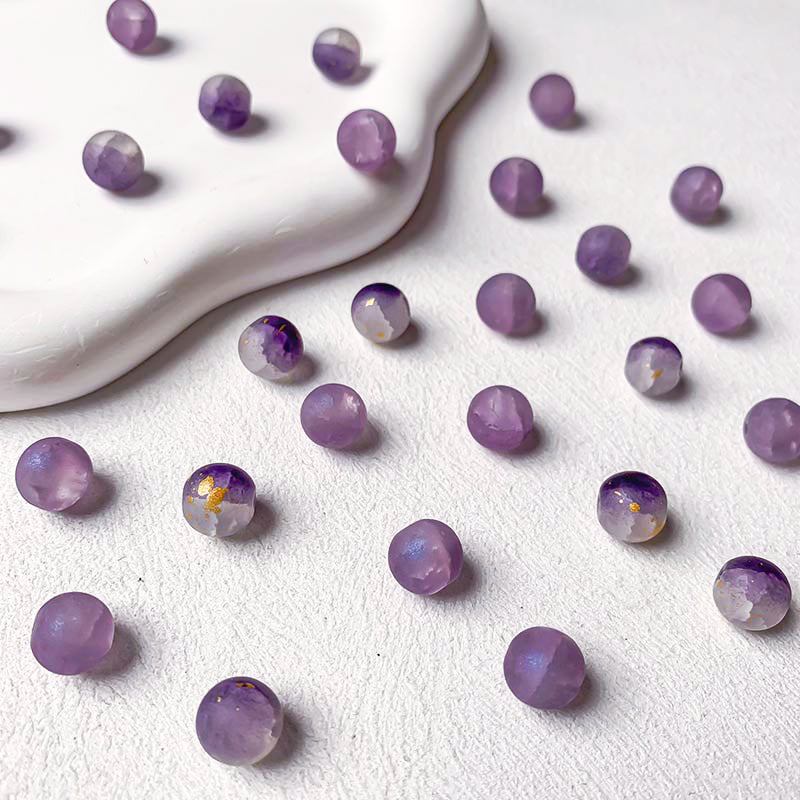 【A698】Frosted Glass Beads - High quality glass beads (pack on live)