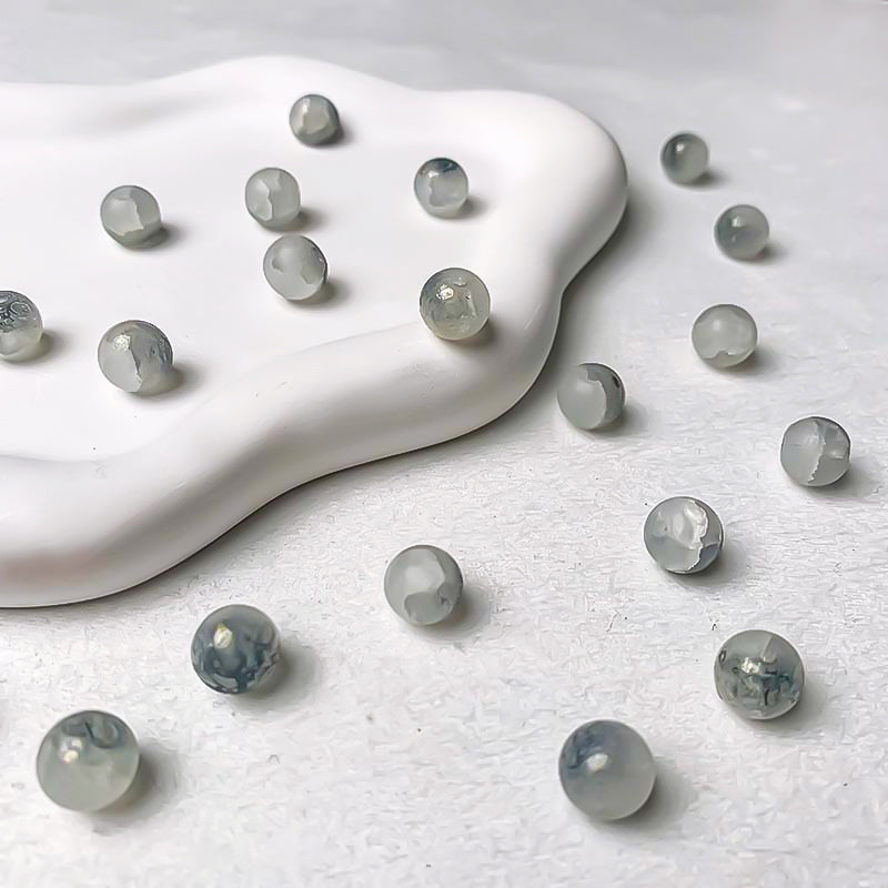 【A698】Frosted Glass Beads - High quality glass beads (pack on live)