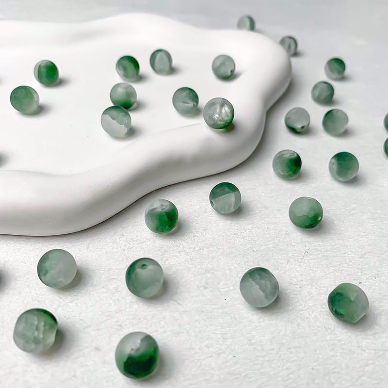【A698】Frosted Glass Beads - High quality glass beads (pack on live)