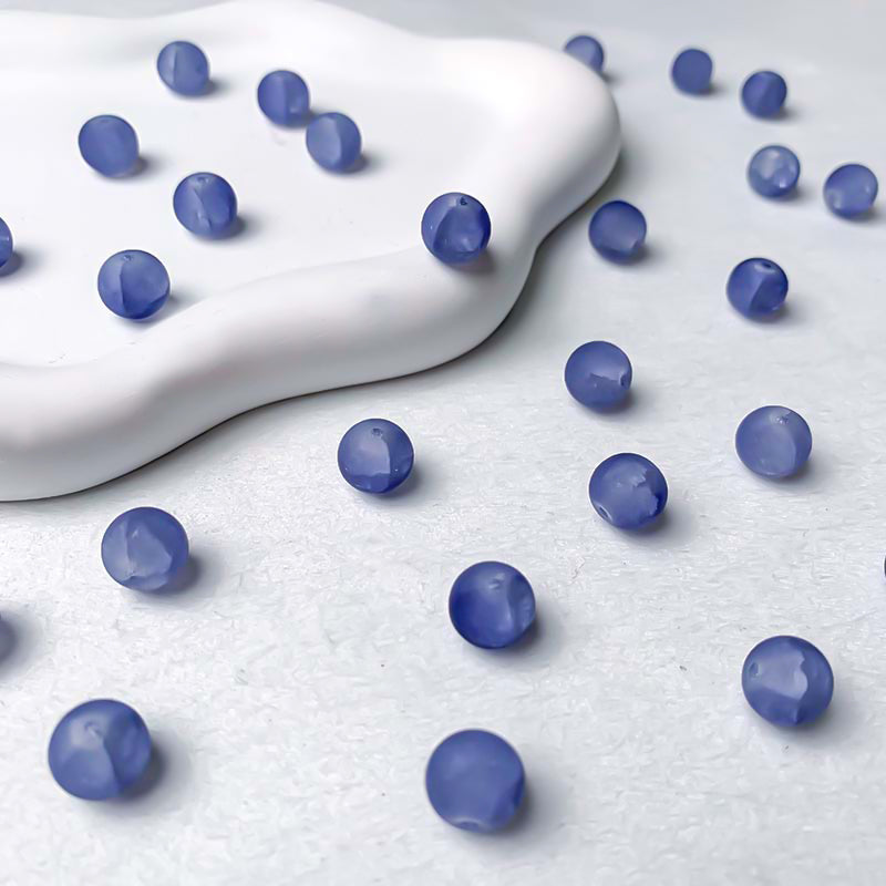 【A698】Frosted Glass Beads - High quality glass beads (pack on live)