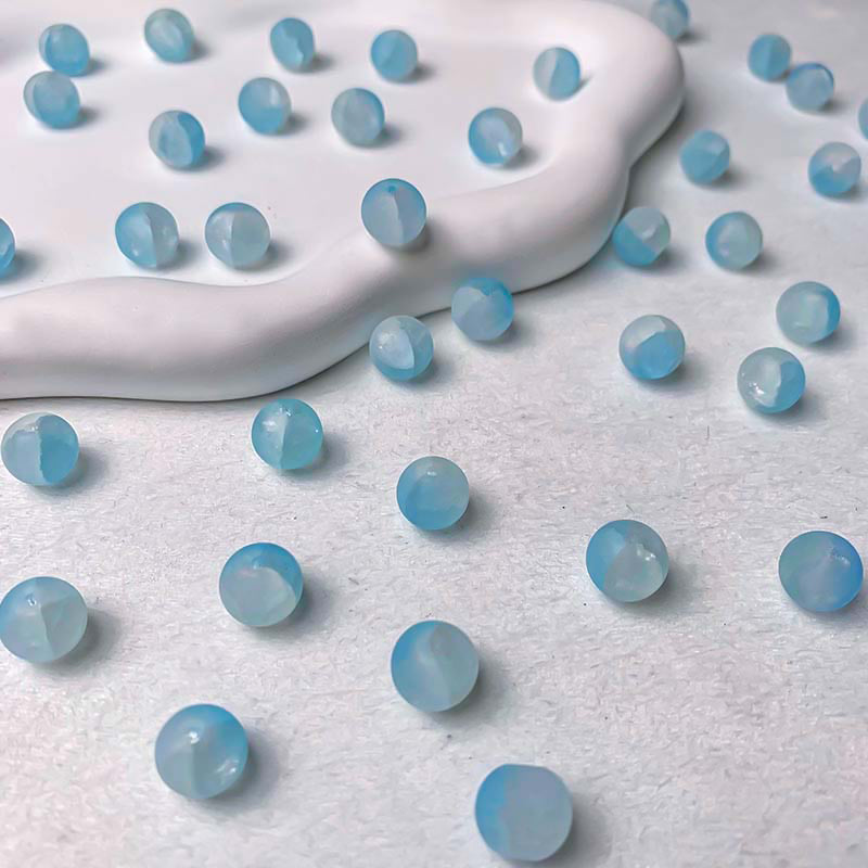 【A698】Frosted Glass Beads - High quality glass beads (pack on live)