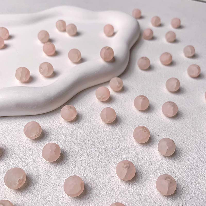 【A698】Frosted Glass Beads - High quality glass beads (pack on live)