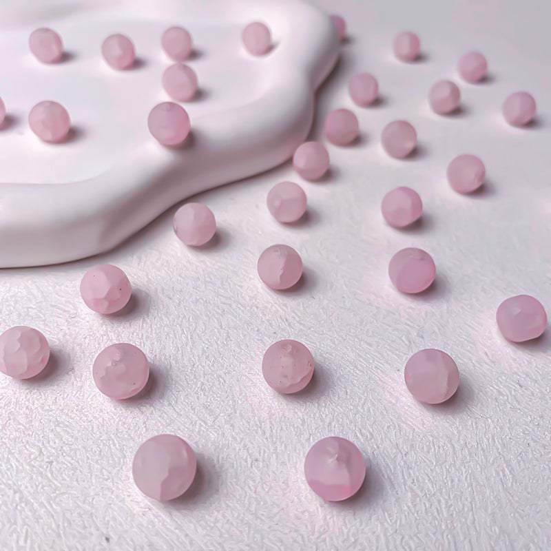 【A698】Frosted Glass Beads - High quality glass beads (pack on live)
