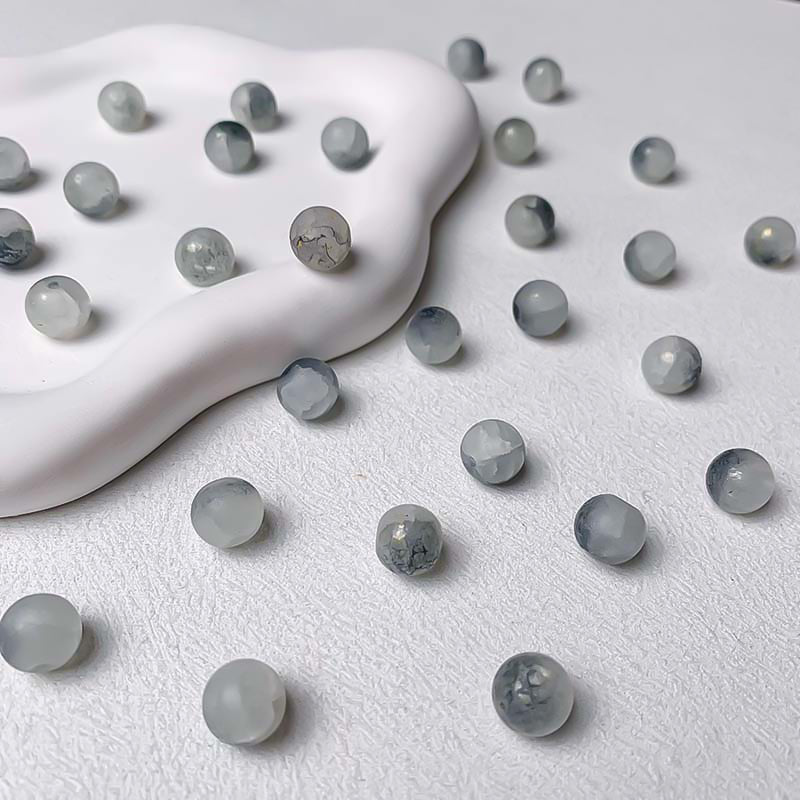 【A698】Frosted Glass Beads - High quality glass beads (pack on live)