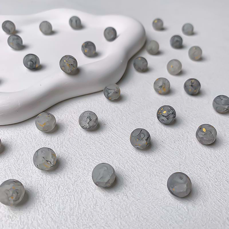 【A698】Frosted Glass Beads - High quality glass beads (pack on live)