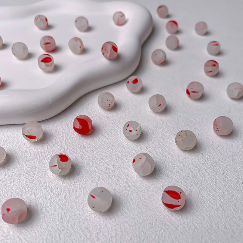 【A698】Frosted Glass Beads - High quality glass beads (pack on live)