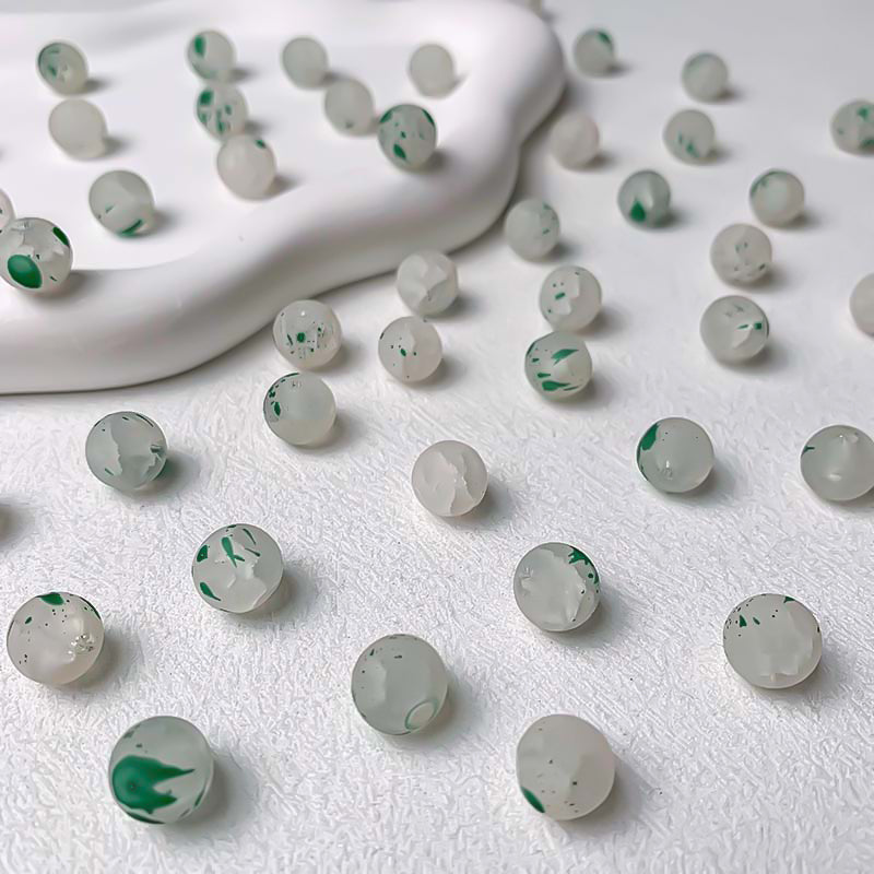 【A698】Frosted Glass Beads - High quality glass beads (pack on live)